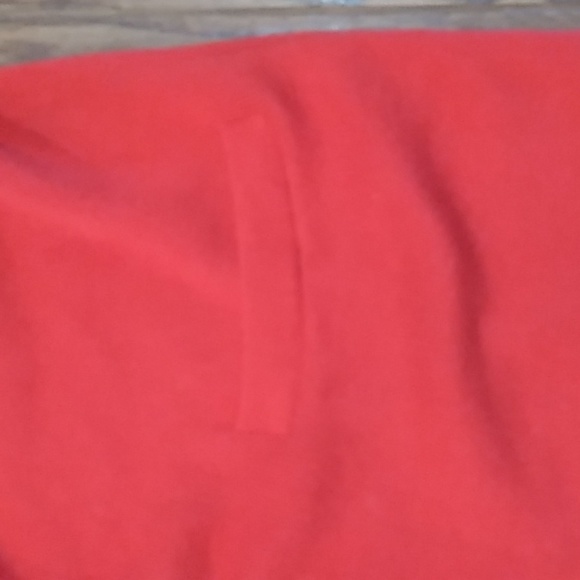 Essential Elements Women's Medium Cotton Button Front Wool Vest Red - Picture 3 of 11